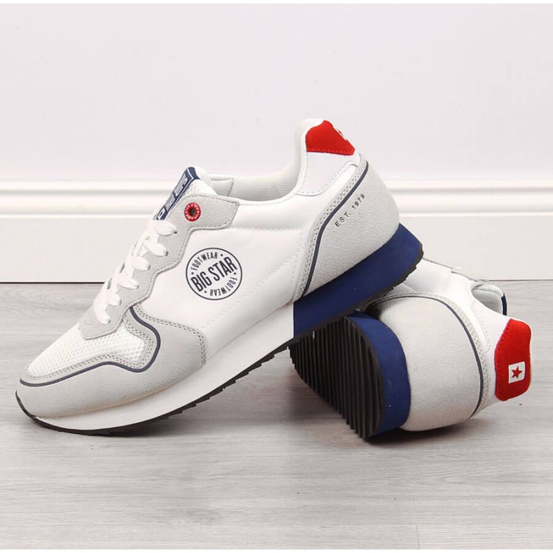 Big Star M JJ174141 white sports shoes grey 2