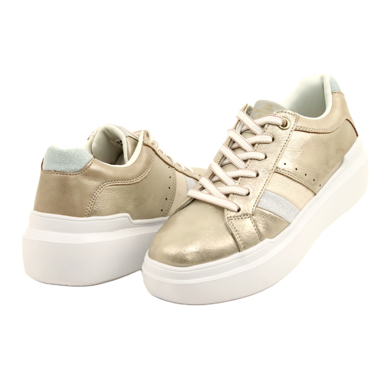 Women's sports sneakers on a thick sole golden American Club RH68/22 3