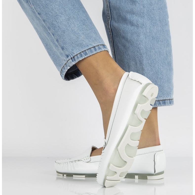 Women's Leather Loafers Filippo DP2037 White 7