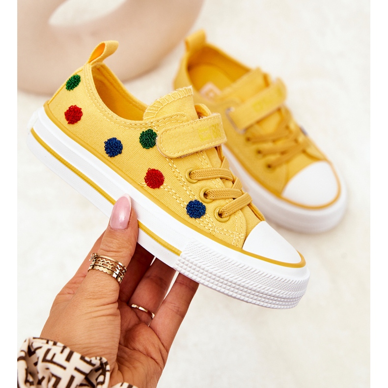Children's Sneakers With Velcro Big Star JJ374056 Yellow 1