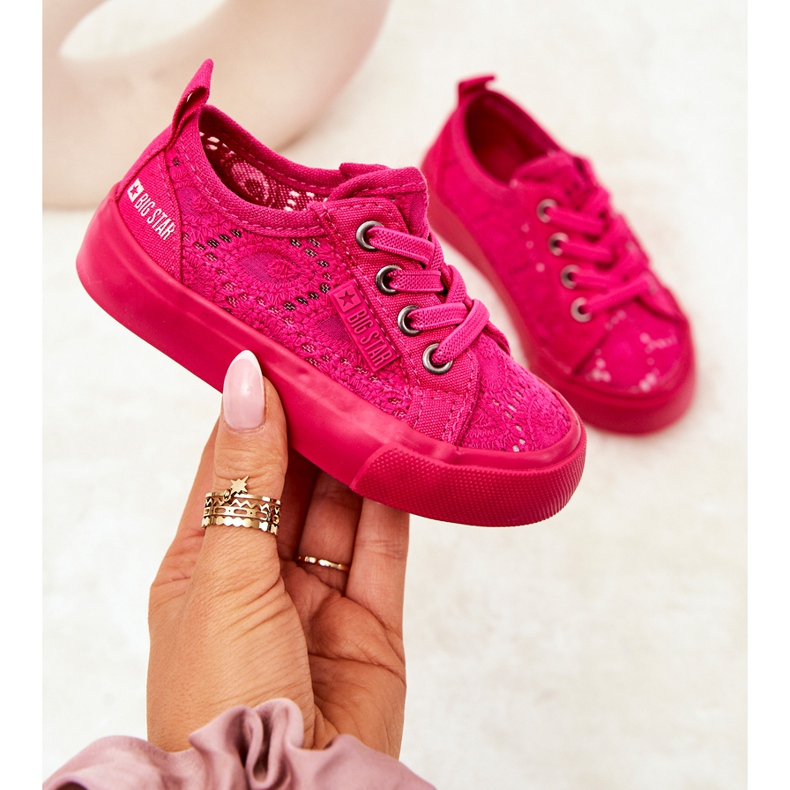 Sneakers Openwork Big Star JJ374131 Pink 2