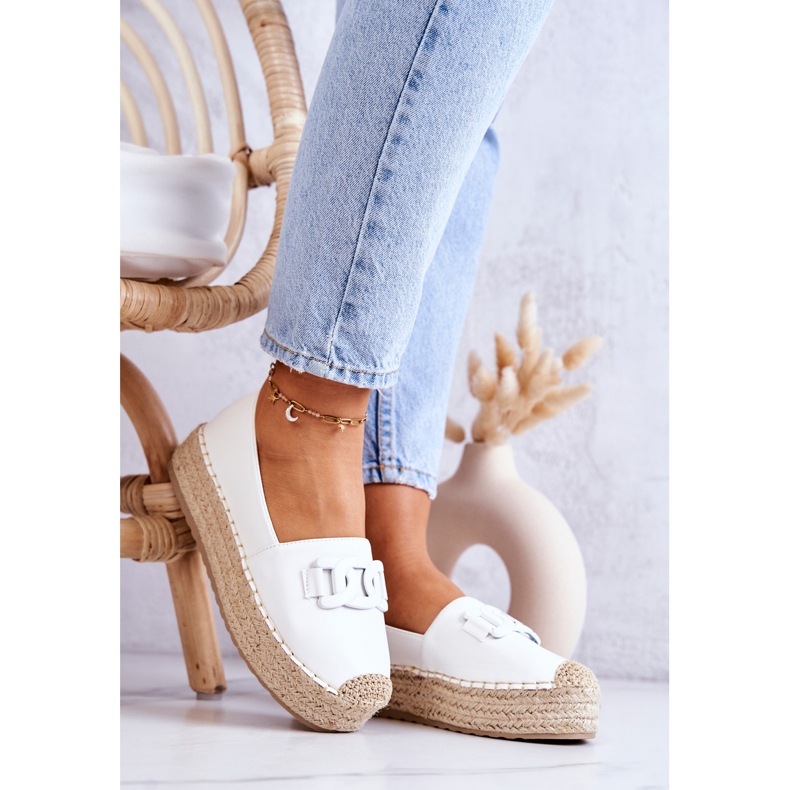 FB2 Classic Espadrilles On The White Julianne Platform 1
