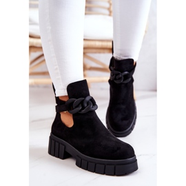 FB2 Black Kirsten Suede Booties With A Cut 1
