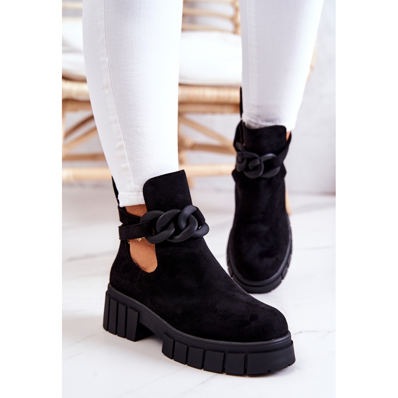 FB2 Black Kirsten Suede Booties With A Cut 1 FB2 Black Kirsten Suede Booties With A Cut 1