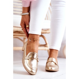 Women's Brogues Laura Messi 2121 Gold golden 1