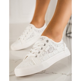 Women's Big Star openwork sneakers W274925 white 1