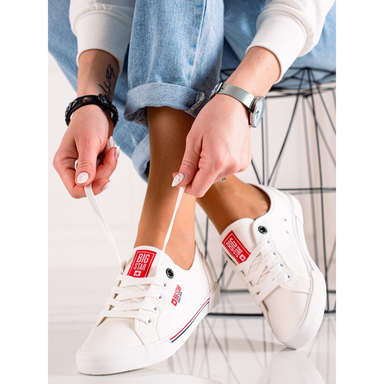 Women's Big Star Sneakers HH274059 white 1 Women's Big Star Sneakers HH274059 white 1