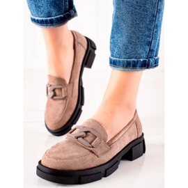 Goodin Suede Loafers On The Platform brown 1