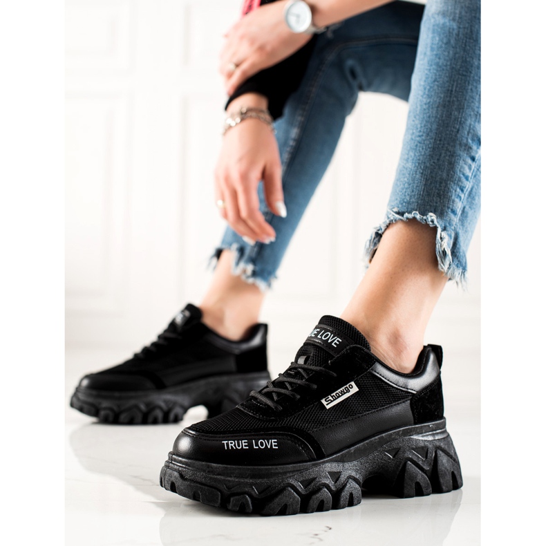 TRENDI Fashionable True Love Sneakers black 1 TRENDI Fashionable True Love Sneakers black 1