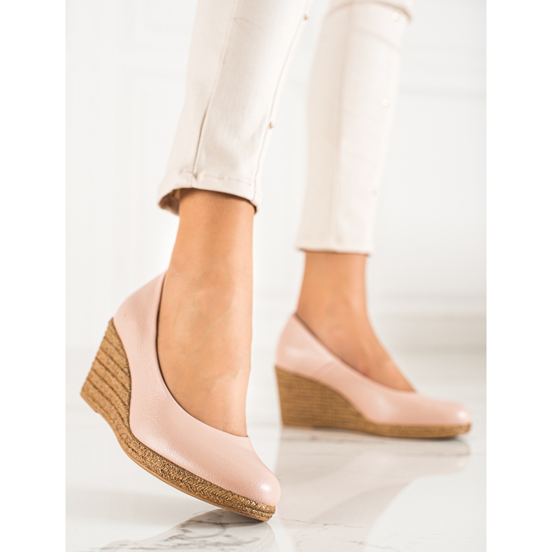 W. Potocki Classic Pumps On Wedge Potocki beige 1