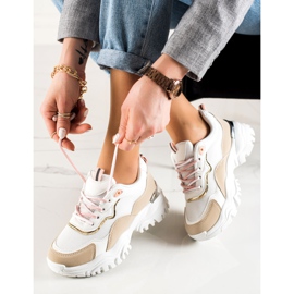 TRENDI Fashion Sneakers beige white 1 TRENDI Fashion Sneakers beige white 1