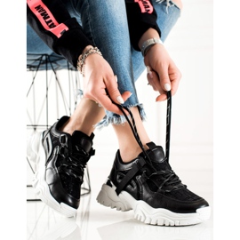 TRENDI Fashionable Sneakers With Glitter black 1