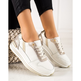 Goodin Leather Sneakers On The Platform white multicolored 1