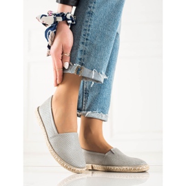 TRENDI Comfortable Eco-Leather Espadrilles grey 1