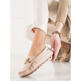 Goodin Classic Moccasins With Ornament beige 1