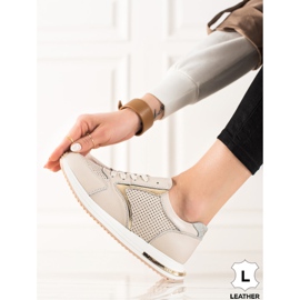 Goodin Casual Leather Sneakers beige 1