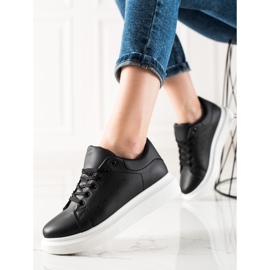 TRENDI Sneakers With Eco Leather On The Platform black 2