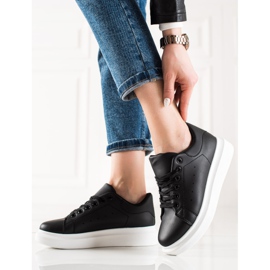 TRENDI Sneakers With Eco Leather On The Platform black 1