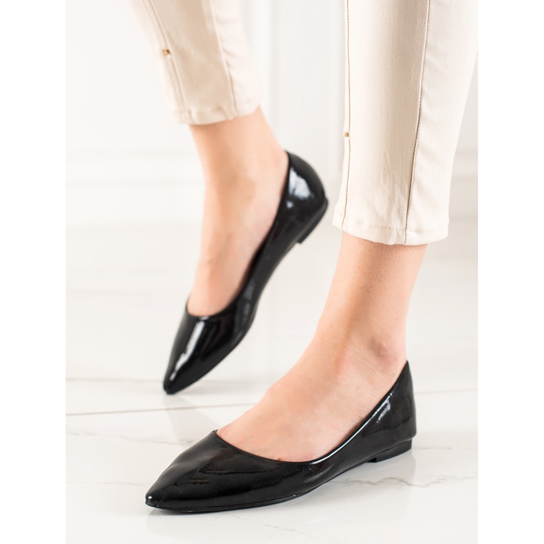 Encor Lacquered Ballerina In Spitz black 2