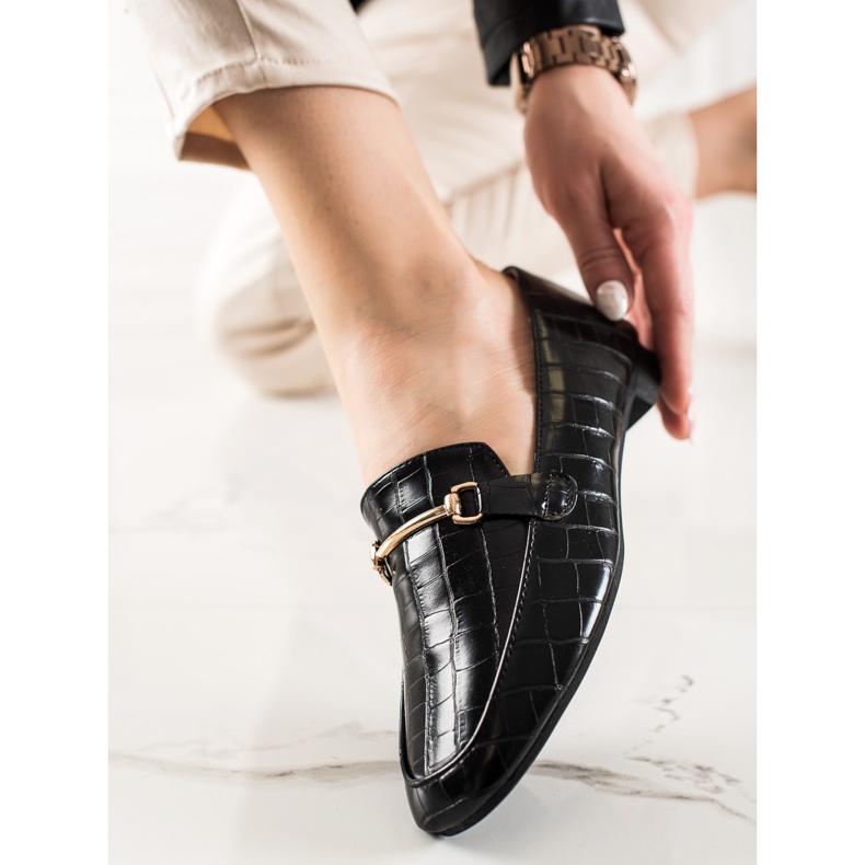 Encor Elegant Loafers With Eco Leather black 1