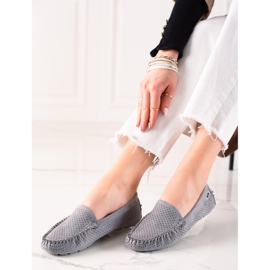 Goodin Openwork Loafers With Suede grey 2
