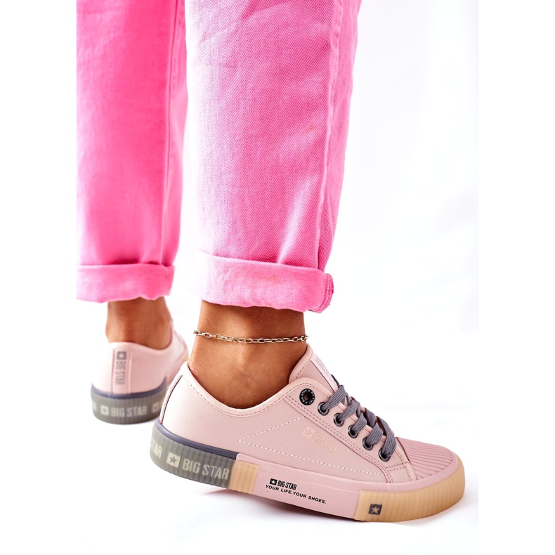 Women's Leather Sneakers Big Star II274133 Pink 3