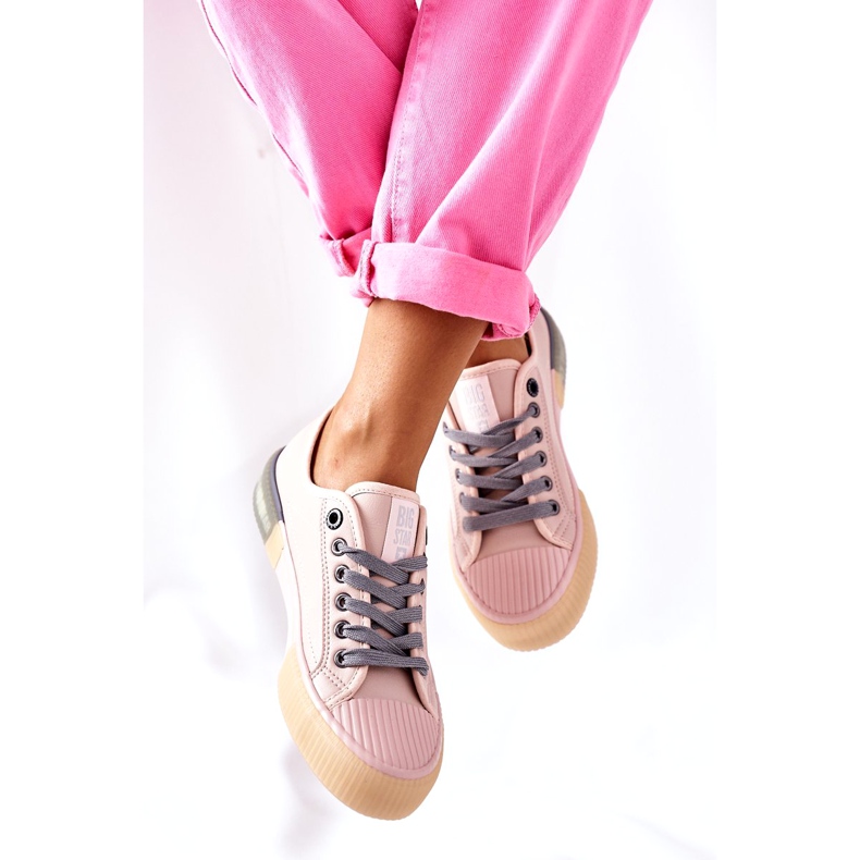 Women's Leather Sneakers Big Star II274133 Pink 4
