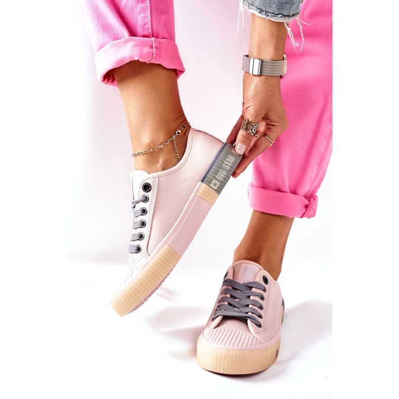 Women's Leather Sneakers Big Star II274133 Pink 2