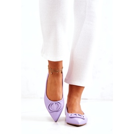 PS1 Leather Ballerinas In Spitz Violet Rachelle purple 2