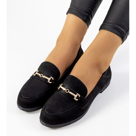 Black Aniria flat heel loafers 2