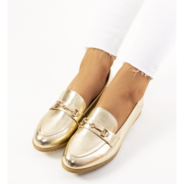 Gold Aniria flat heel loafers golden 1
