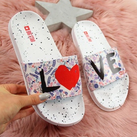 Rubber slippers Big Star W INT1148A white 1