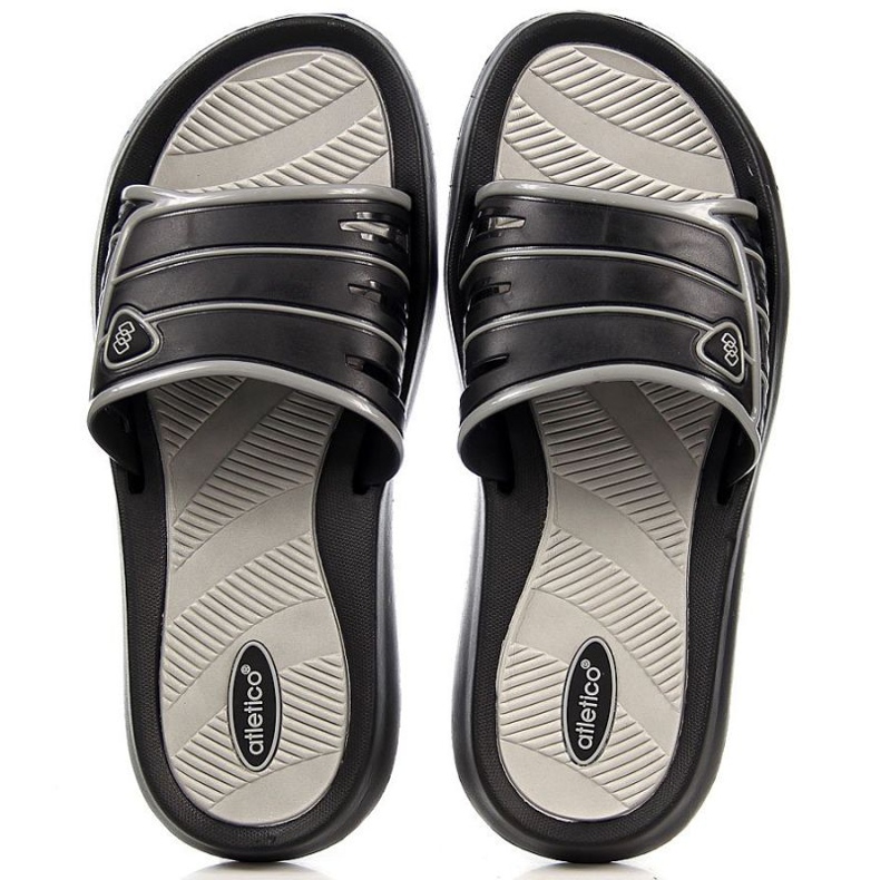 Atletico M ATC204A black rubber slippers 1