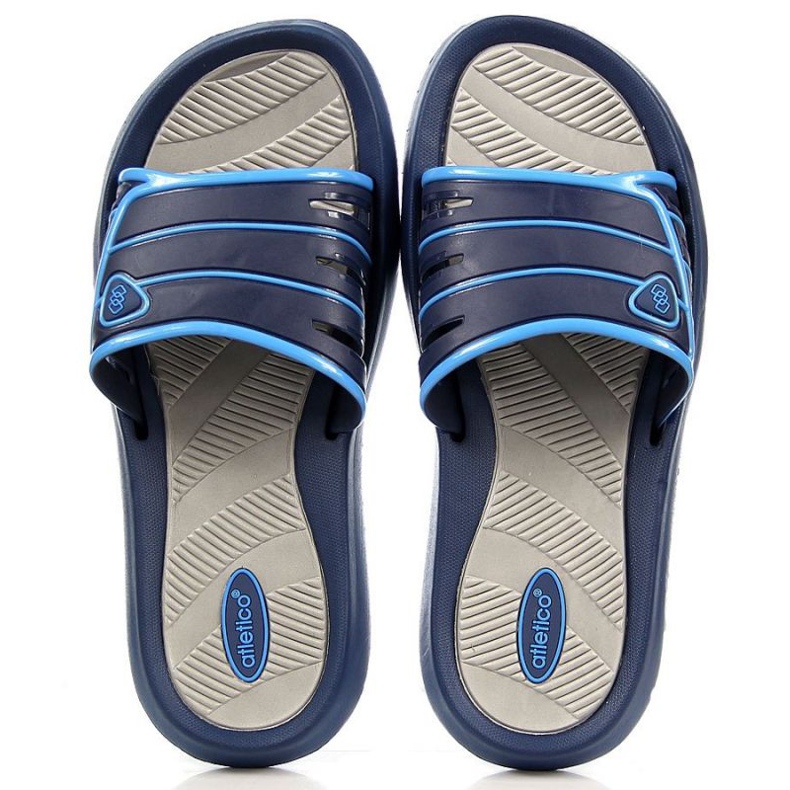 Atletico M ATC204B navy blue rubber slippers 1