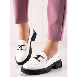 Goodin Loafers With Eco Leather On The Platform white 1