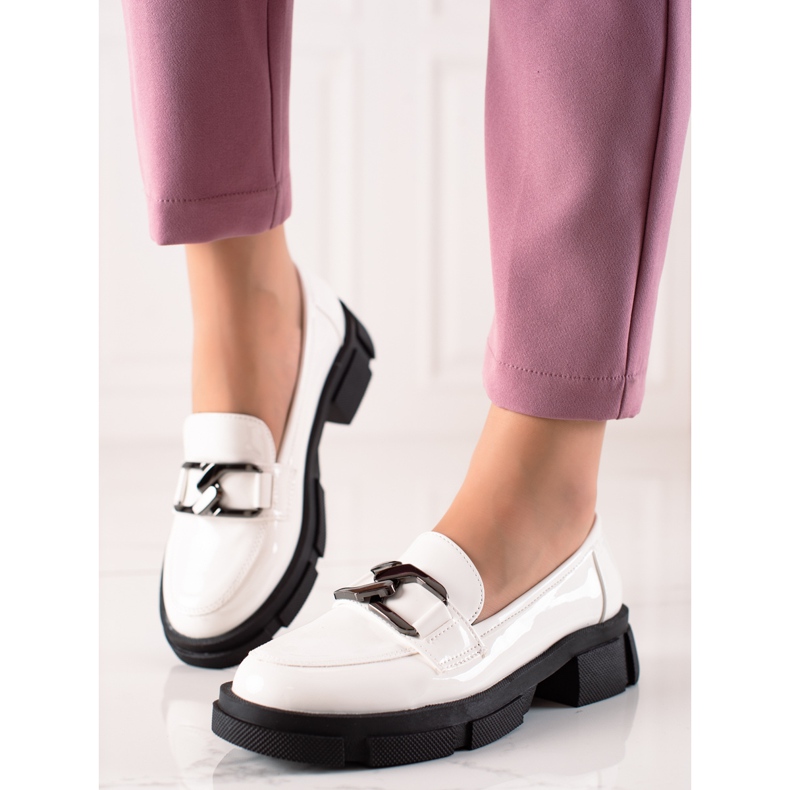 Goodin Loafers With Eco Leather On The Platform white 1