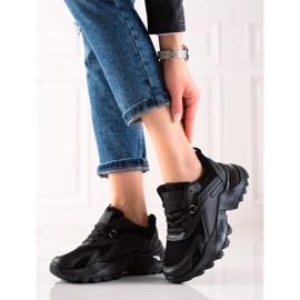 TRENDI Black Fashion Sneakers 1