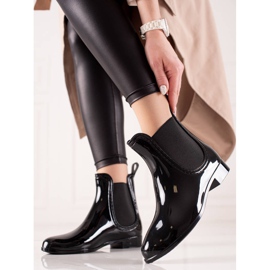 TRENDI Lacquered galoshes black 1
