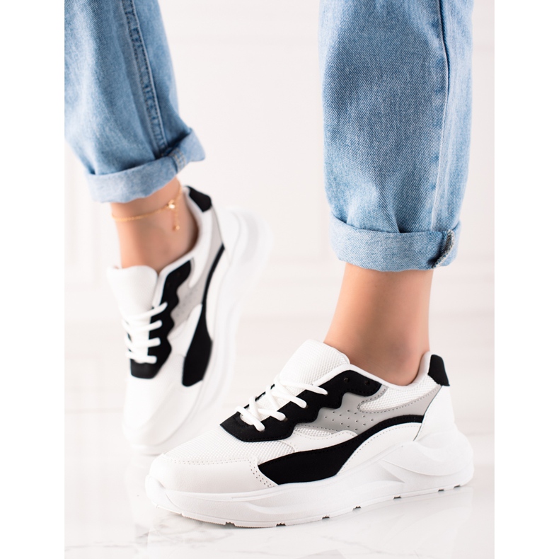 Marquiz Sneakers With Mesh white black 1