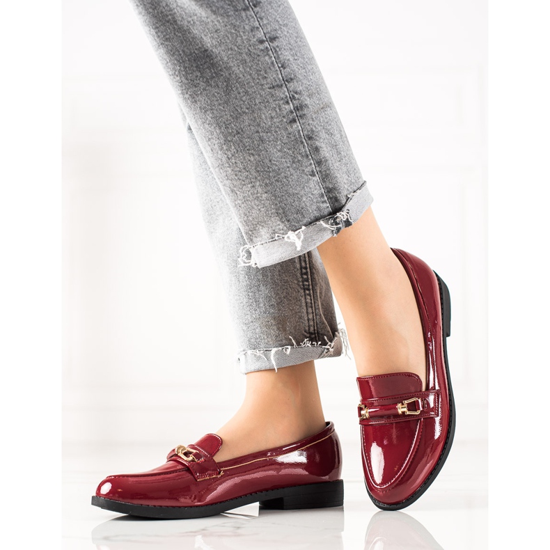 Small Swan Lacquered Burgundy Brogues 1