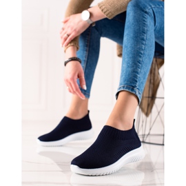 TRENDI Comfortable Slip-On Shoes navy blue 1
