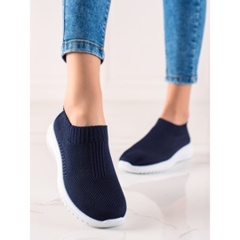 TRENDI Comfortable Slip-On Shoes navy blue 2