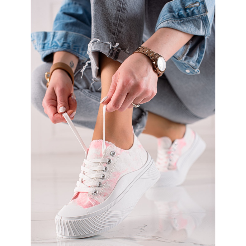 Seastar Fashionable Sneakers On A Wide Platform white 1