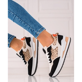 TRENDI Stylish Sneakers On The Platform beige brown black 2 TRENDI Stylish Sneakers On The Platform beige brown black 2