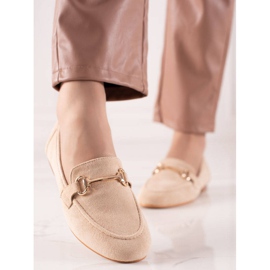 Seastar Moccasins With Golden Decoration beige 1