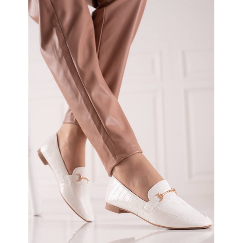 Encor Elegant Loafers With Eco Leather white 1