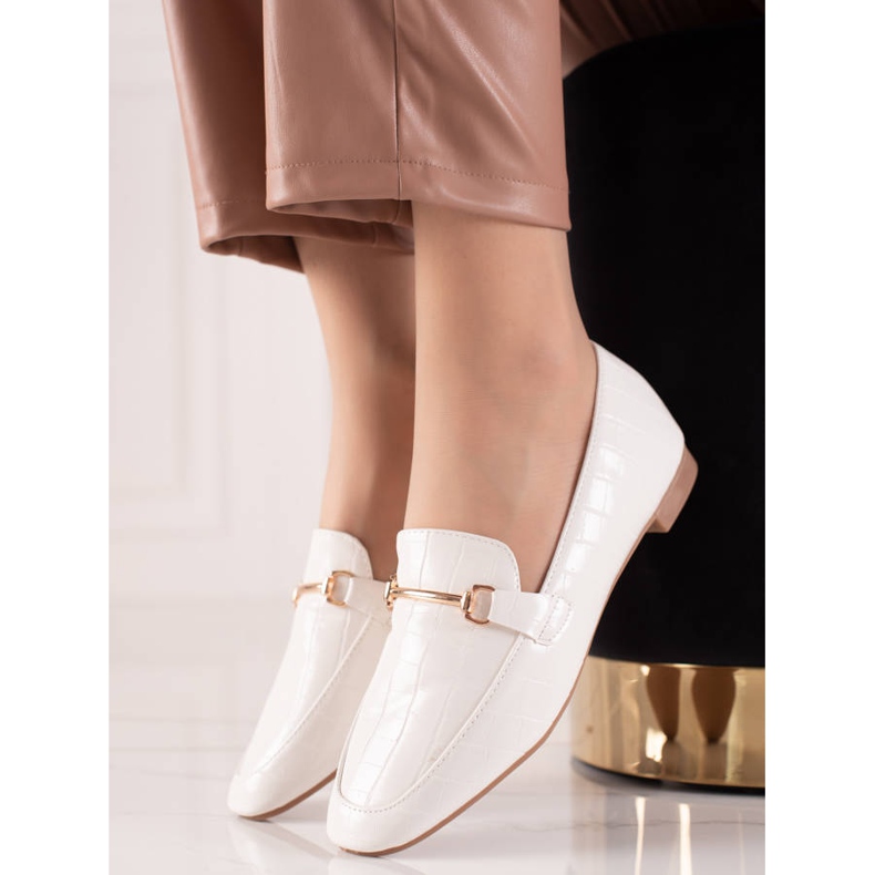 Encor Elegant Loafers With Eco Leather white 2