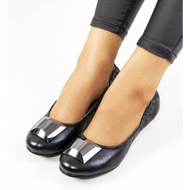 BM Black ballerinas on the wedge Sofia 1
