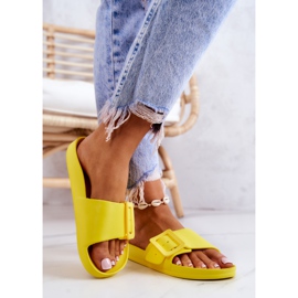 Women's Slippers Big Star with a Buckle FF274A392 Yellow 2
