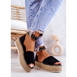FB2 Espadrilles Sandals On The Black Jeannie Platform 2